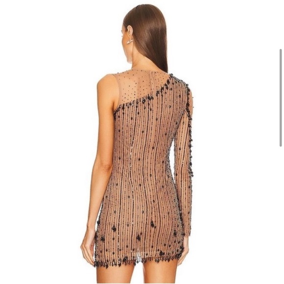 NBD Zintia Embellished Mini Dress in Black EUC flaw - Picture 5 of 10